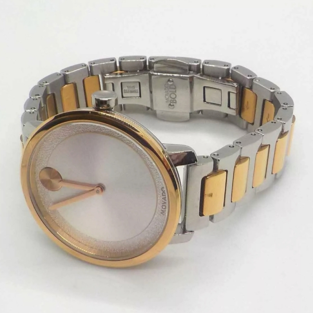 ***SOLD*** Movado Bold Silver Dial Two-Tone Ladies Watch 3600504 - Picture 7 of 11